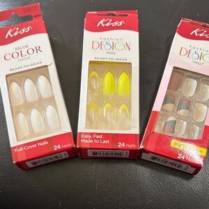 Kiss Fashion Design Nails Set - White, Yellow, Nude